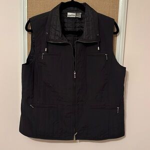 Black zipper vest. Chico’s size 2.